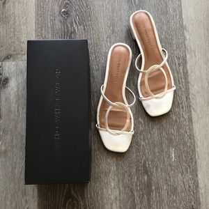 Who What Wear white sandals